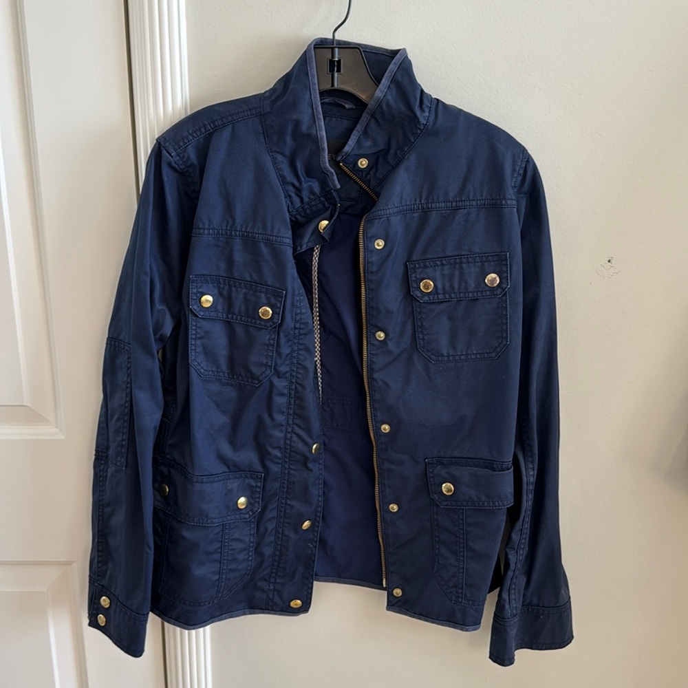 JCREW MILITARY COAT NAVY SIZE MEDIUM